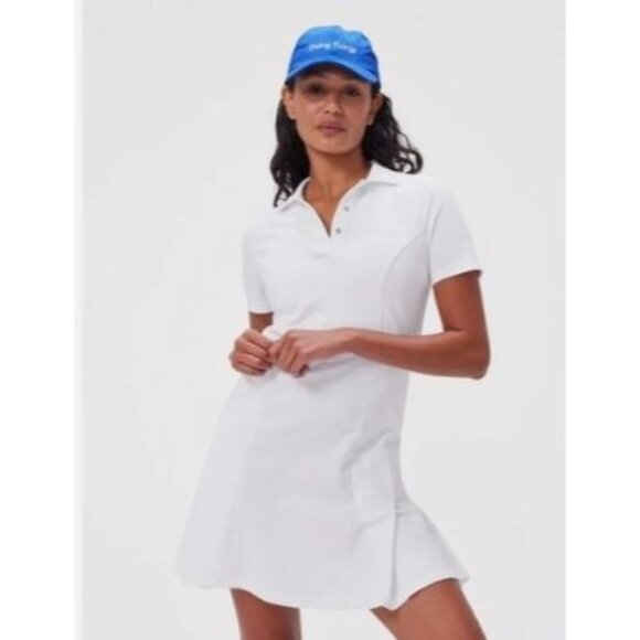 Outdoor Voices Dresses & Skirts - Outdoor Voices Sport Pique Short Sleeve Polo Dress Women's Size Large White NWT!